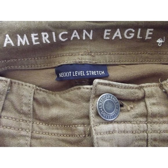 American Eagle 4 x 30" Ne(x)t Level Stretch Hi-Rise Jegging brown pants leggings - Picture 5 of 9